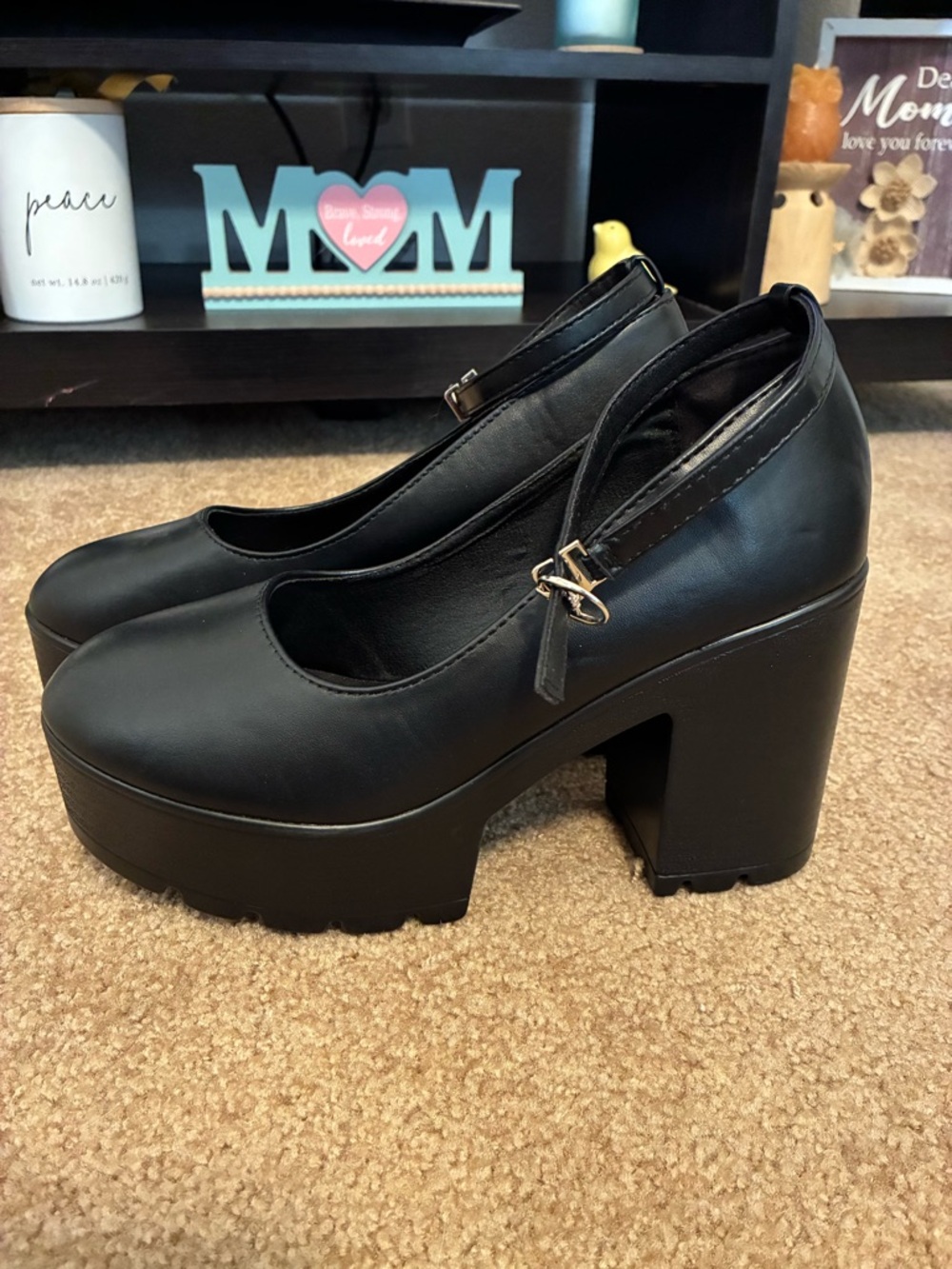 SOLD! Classic Black Platform Mary Jane Heels